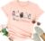 Women Cat Christmas Tshirt Funny Cute Meowy Christmas Letter Print Tee Tops Casual Cat Lovers Short Sleeve Gift Tops