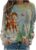 Women’s Christmas Long Sleeve Crewneck Shirt Funny Letter Print Sweatshirt Casual T- Shirt Blouse Tops Y2K Clothes